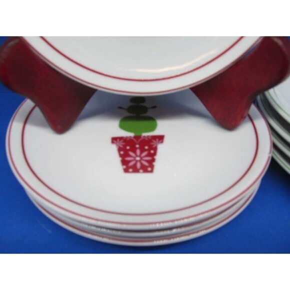 Starbucks Holiday 2006 Coffee 6 " Dessert Appetizer Plates Set Of 8 - Picture 7 of 10